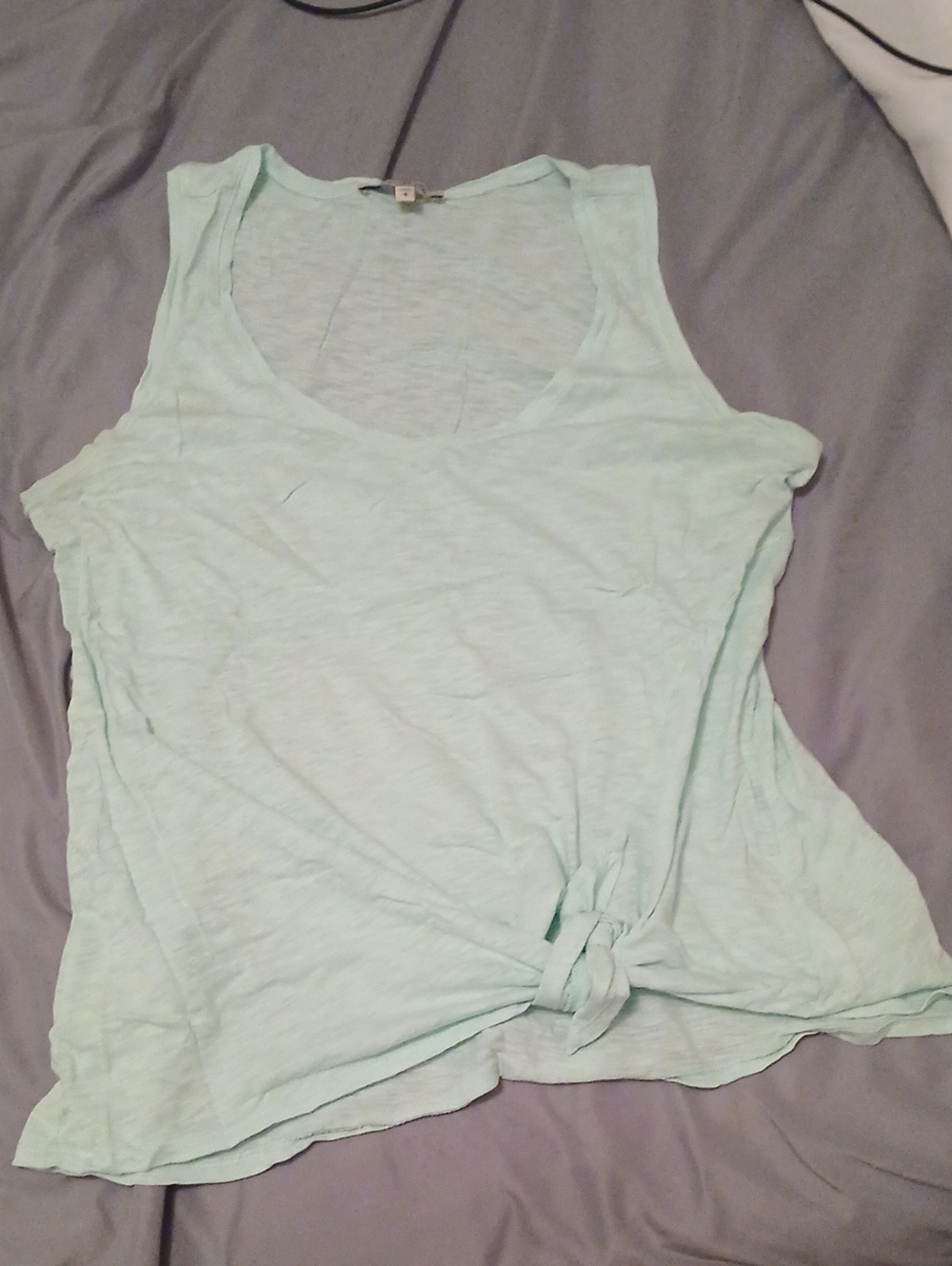 Express Mint Tie-Front Sleeveless Tank